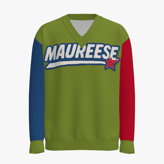 Men's Oversized V Neck Pullover